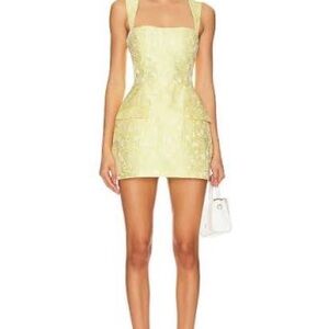 Amanda Uprichard Yellow Mini Dress